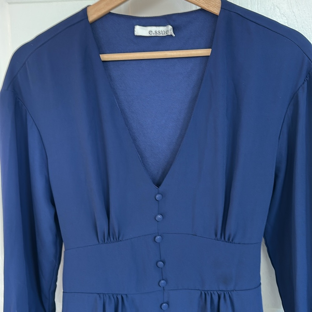 Navy Blue Long Sleeve Dress